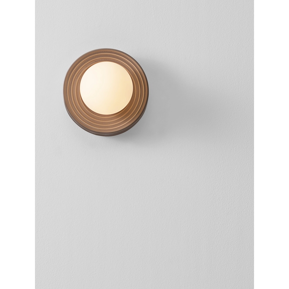 Wandlamp Orbique mokka bruin Ø 16cm Lyora 5212017483911