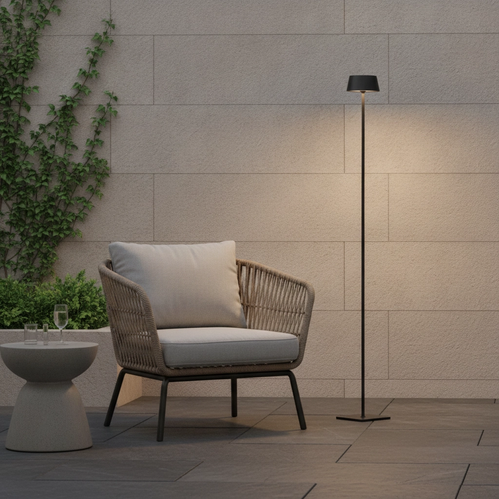 Oplaadbare vloerlamp Persea antraciet