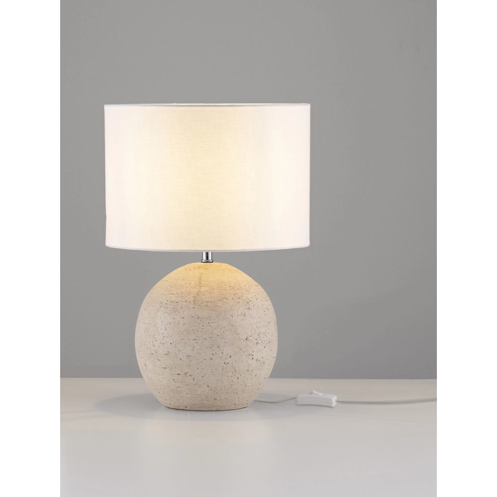 Tafellamp Nagomi beige met crème kap