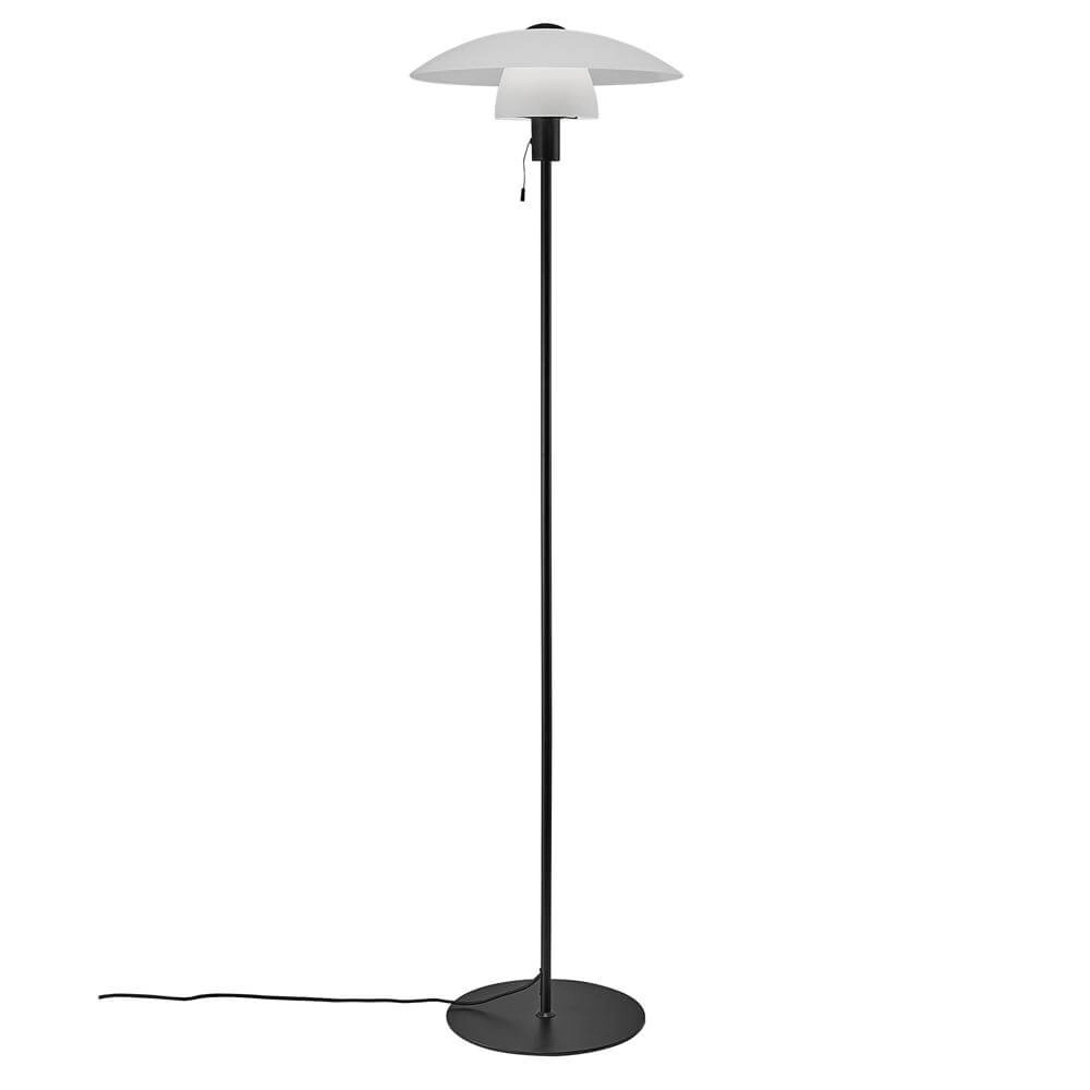 Moderne vloerlamp Verona zwart met wit Nordlux 5704924001659