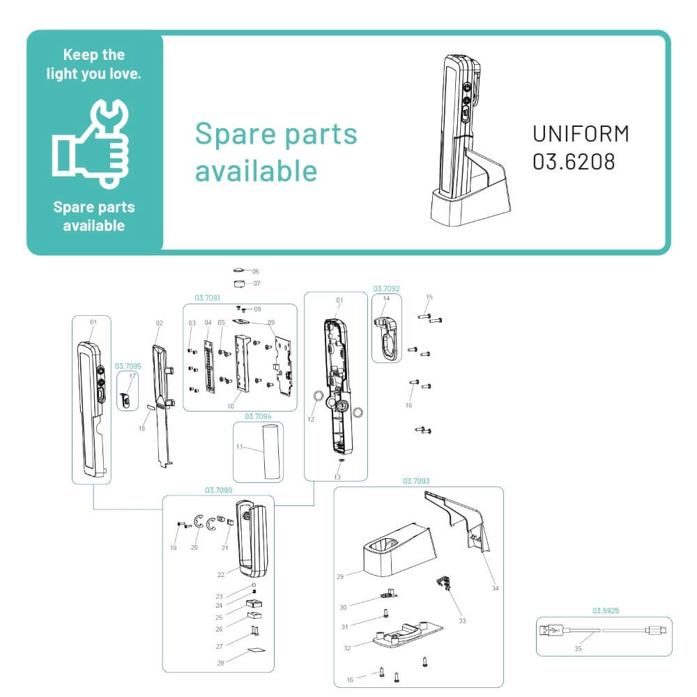 Werklamp Uniform grijs Scangrip 5708997362082