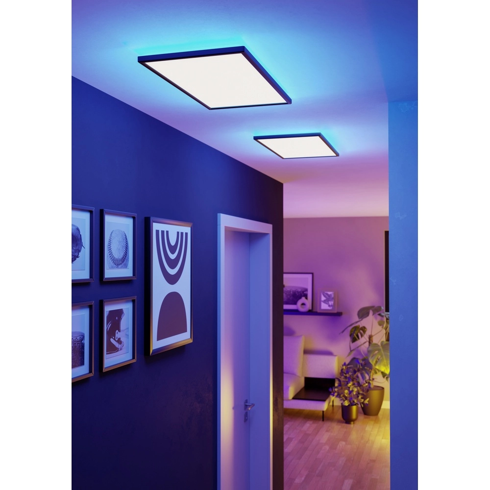 Slimme badkamer lamp Rovito-Z vierkant - zwart - 57x30cm Eglo 9008606329762