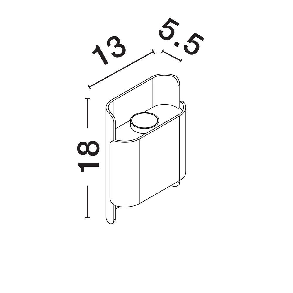 Witte opbouwspot Polly 18cm Lyora 5212017465177