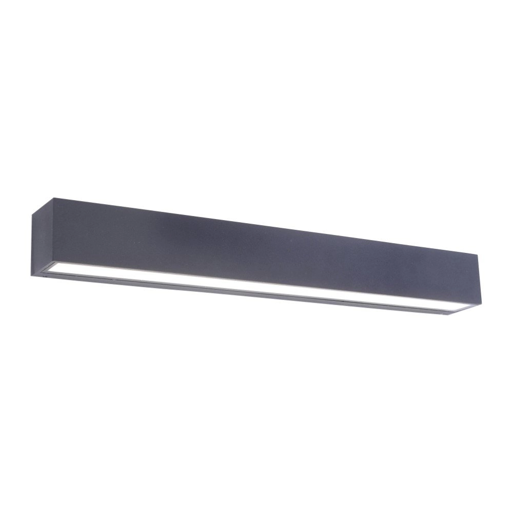 Langwerpige wandspot Robert 50cm antraciet