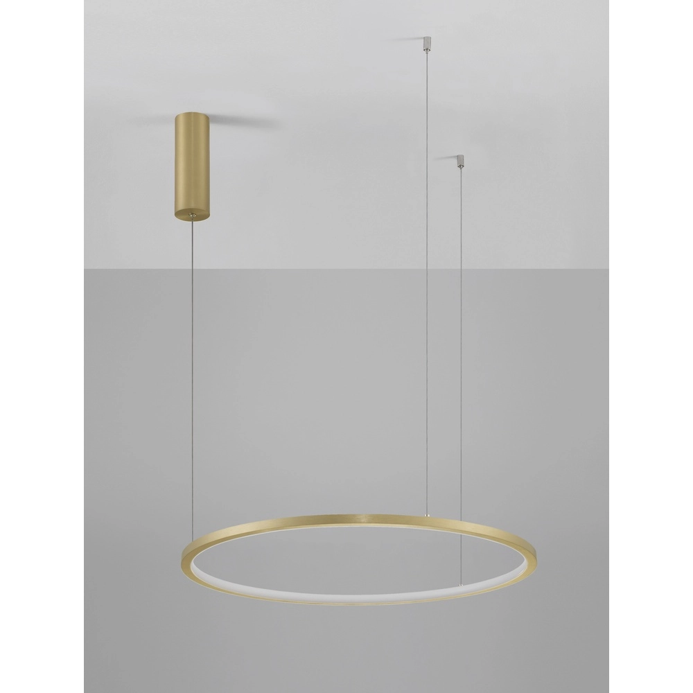 Round pendant lamp Tarquin gold Ø 60cm Lyora 5212017438270