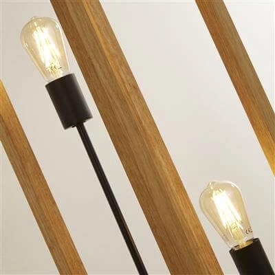 Vloerlamp hout Square Searchlight 5053423190419