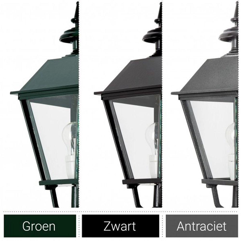 Nostalgische vierkante lantaarn lamp Maasdam K14 zwart KS Verlichting 8714732151245