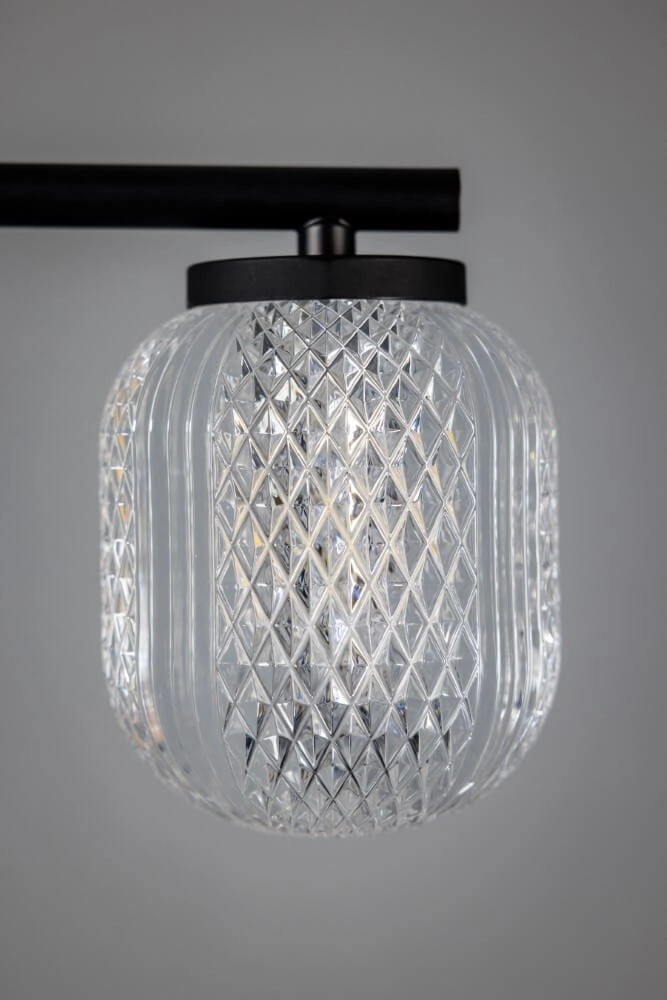 Rechte hanglamp Kristel 5-lichts zwart ETH 8720195309161