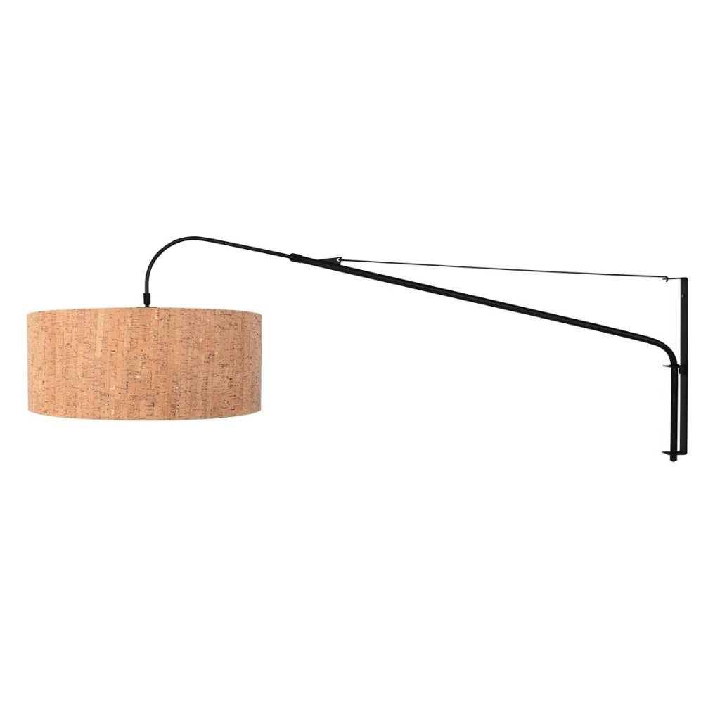 Zwarte wandlamp Elegant Classy met kurk kap Ø50cm Steinhauer 8712746180398