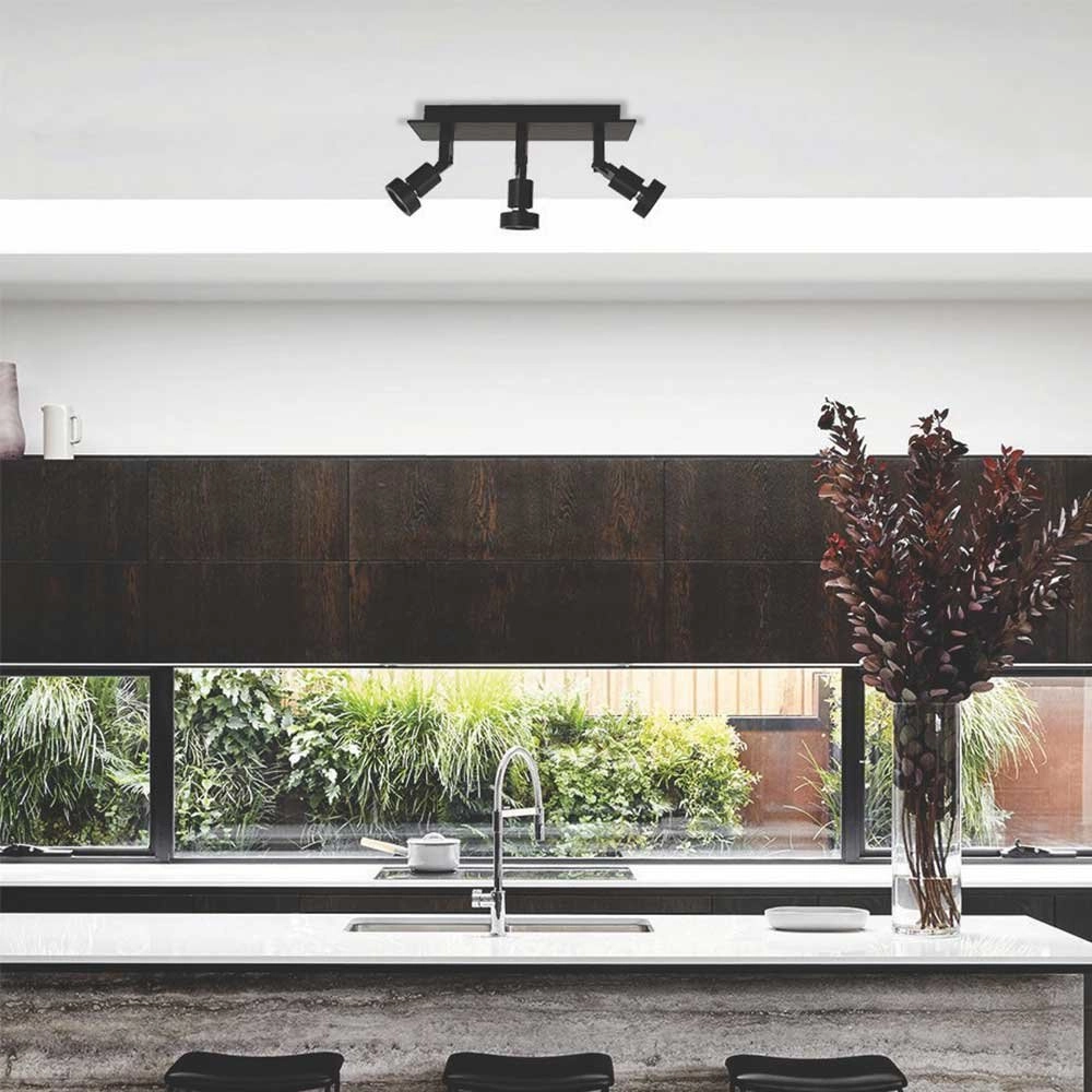 Zwarte opbouwspot Tech 3-lichts Artdelight 8719831732081