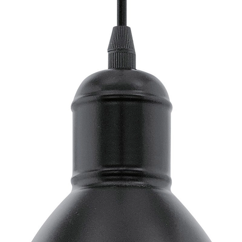 Landelijke hanglamp Priddy 4-lichts zwart Eglo 9002759494667