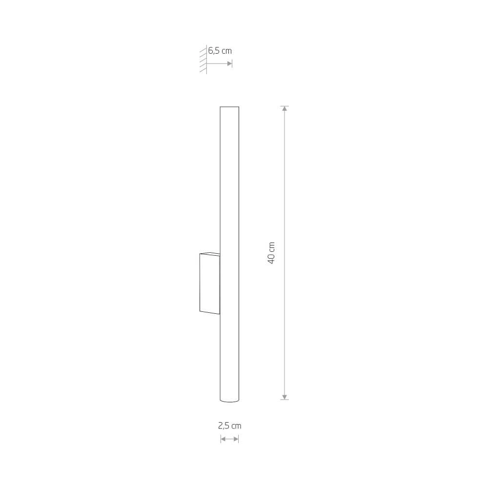 Smalle wandlamp Laser Wall roodkoper Lyora 5903139105644