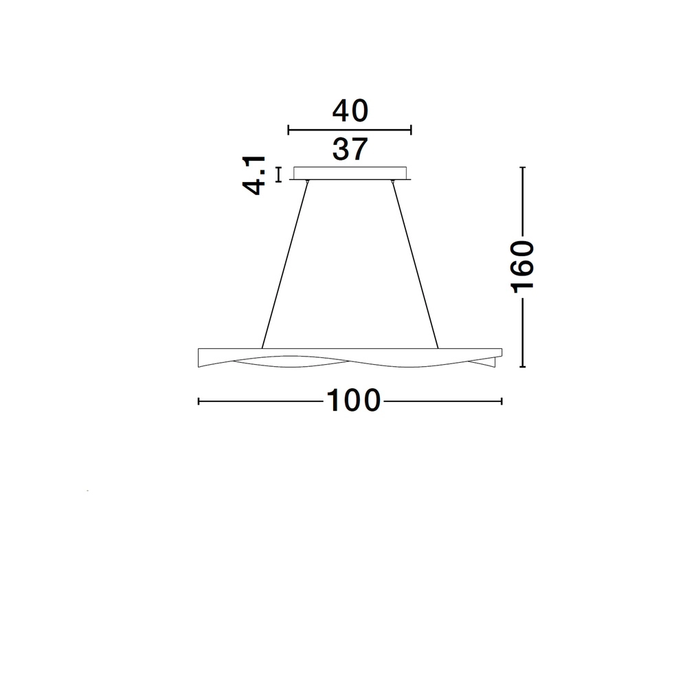 Hanglamp Radon Ø 100cm zwart met goud Lyora 5212017452511