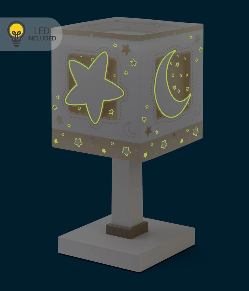 Tafellampje Moonlight wit glow in the dark Dalber 8420406002415
