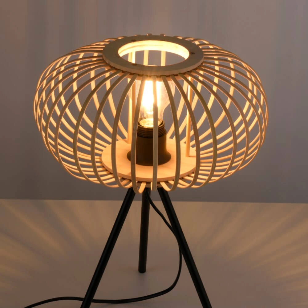 Tripod tafellamp Racoon hout Just Light 4043689987596