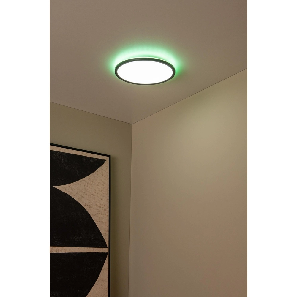 Plafonniere Castor zwart met wit Ø 32cm Lucide 5411212071804