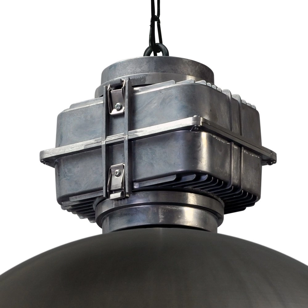 Gunmetal industrie hanglamp Industria 80 Block met wit Masterlight 8718121122953