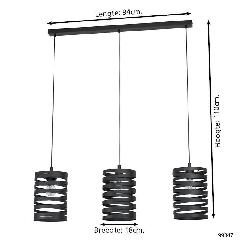 Eettafel hanglamp Cremella 3x E27 Eglo 9002759993474