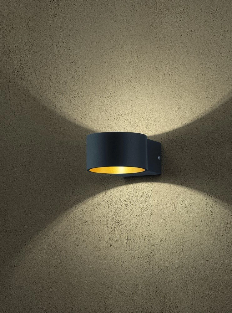 Wandlamp Lacapo zwart Trio 4017807306309