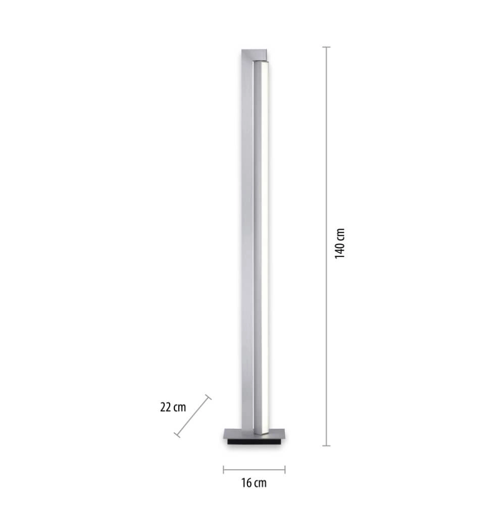 Vloerlamp Pure-Lines aluminium Paul Neuhaus 4012248366332