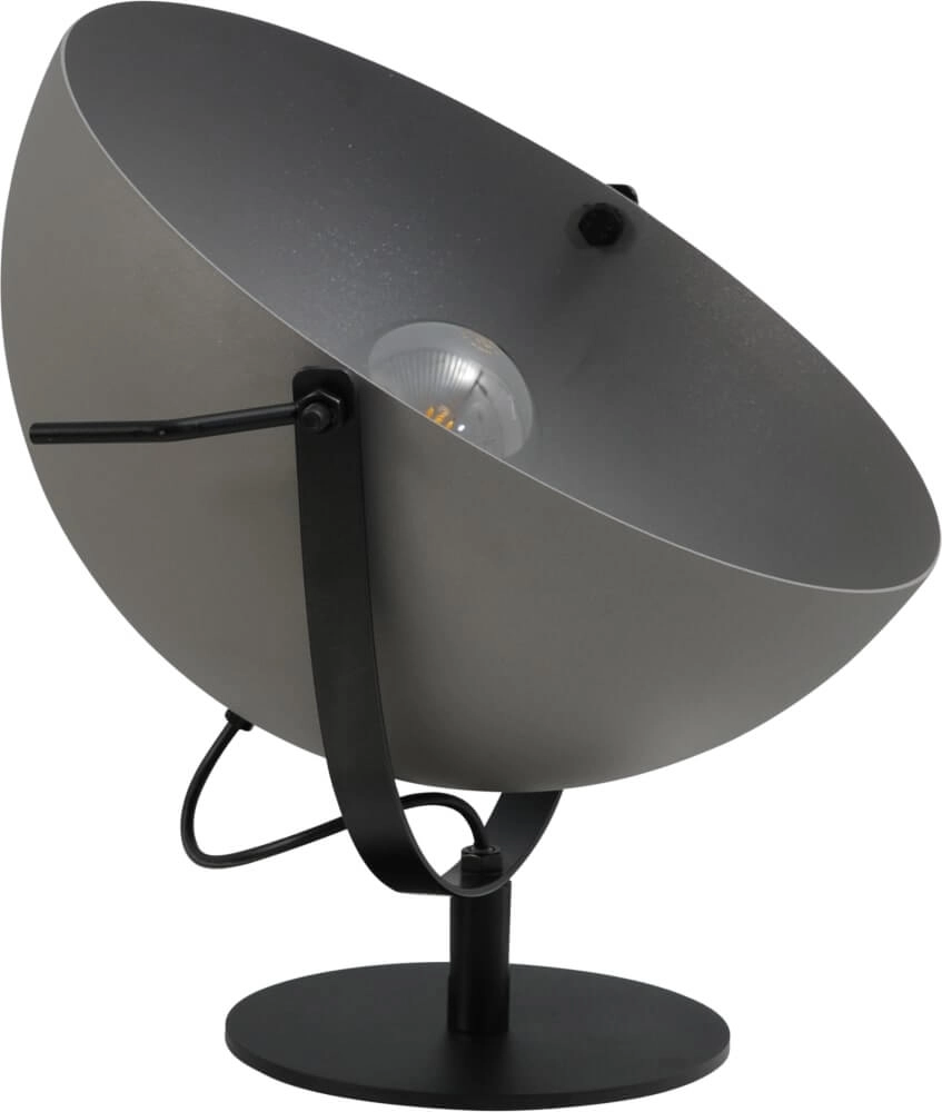 Landelijke floodlight Larino 40 zwart met betongrijs