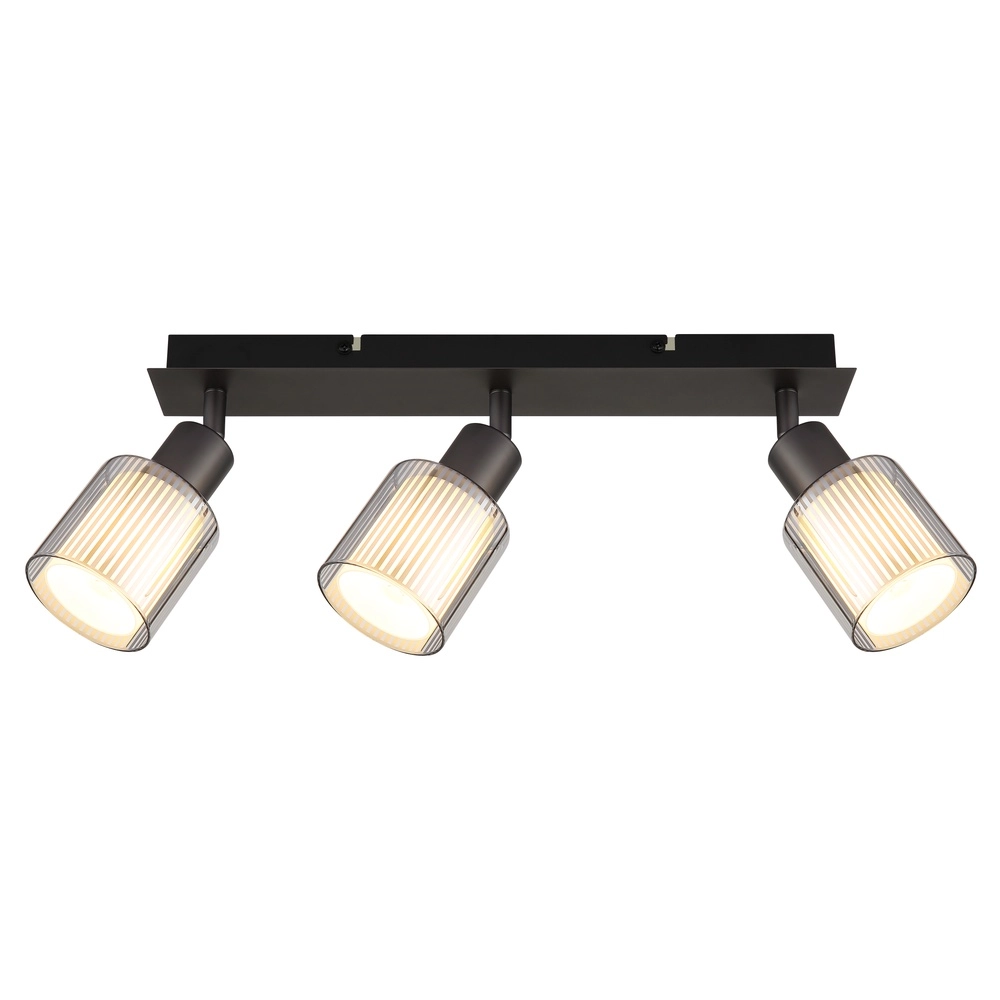 Design plafondlamp Villegas 3-lichts gunmetal Globo 9007371575947