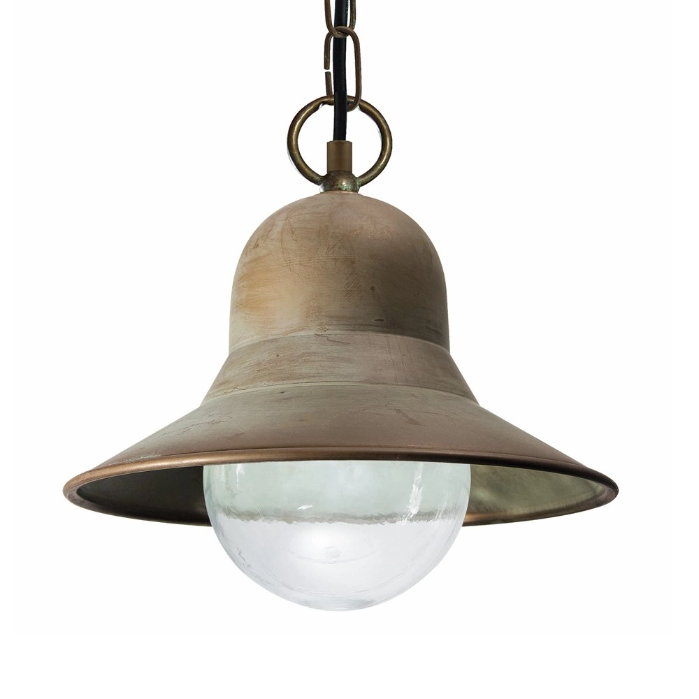 Messing hanglamp Maritiem 28cm bronsbruin