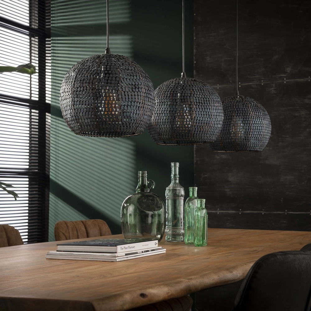 3L Schubbenlook hanglamp Armor 3x Ø 26cm Lyora 8716803512894
