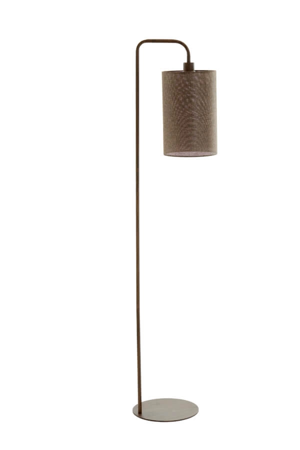 Vloerlamp Donio donkere hout print Light & Living 8717807759568