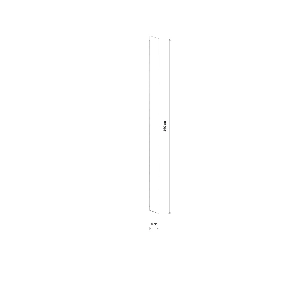 Moderne wandlamp Comma Led zwart 160cm Lyora 5903139118781