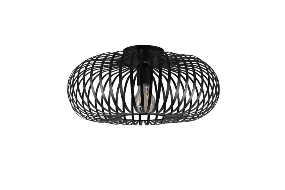 Zwarte plafondlamp Johann Ø 40cm Trio 4017807504170