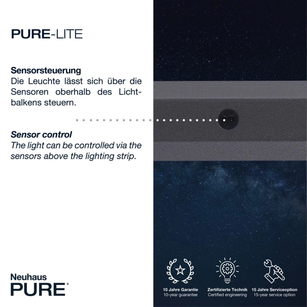 Design hanglamp Pure Lite 160cm antraciet Paul Neuhaus 4012248344897