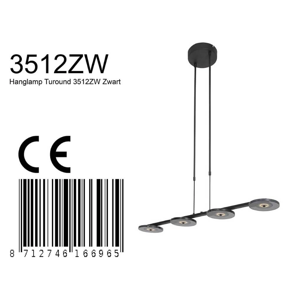 Zwarte led kantoor lamp Turound Steinhauer 8712746166965