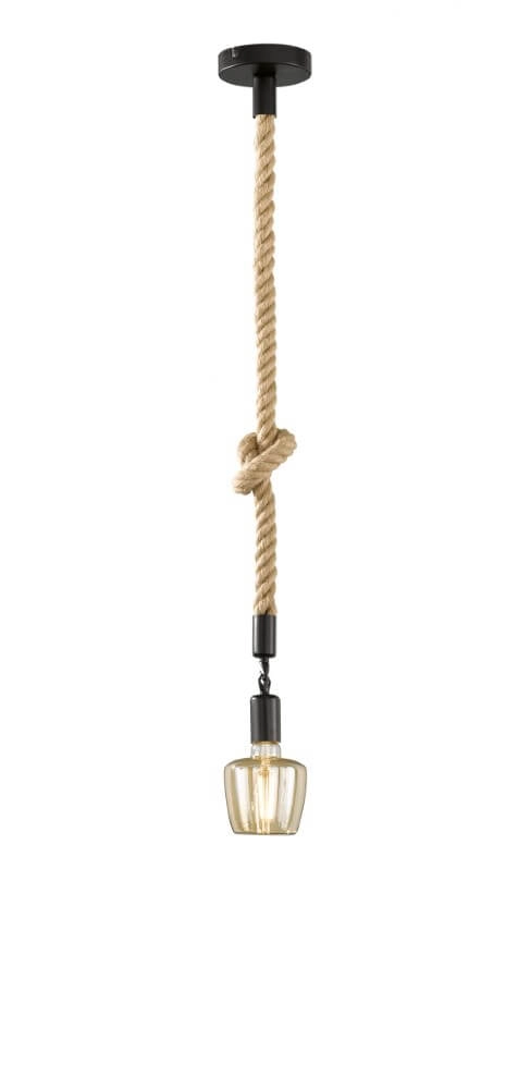 Touw hanglamp Rope zwart