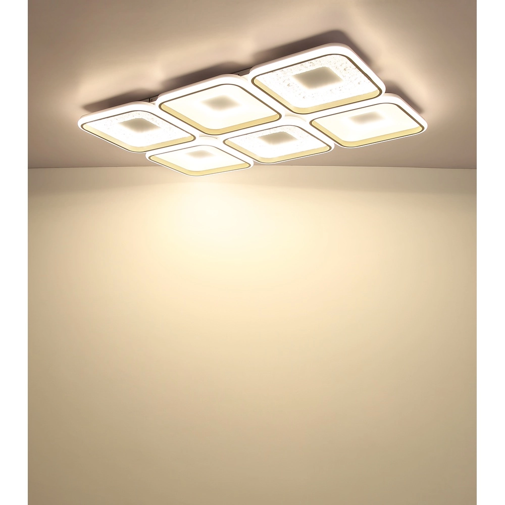 Moderne plafondlamp Mosaiko 100cm zand bruin Globo 9007371578764