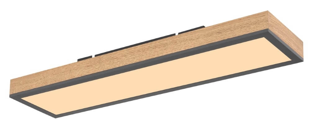 Houten led plafondlamp Doro 60x15cm