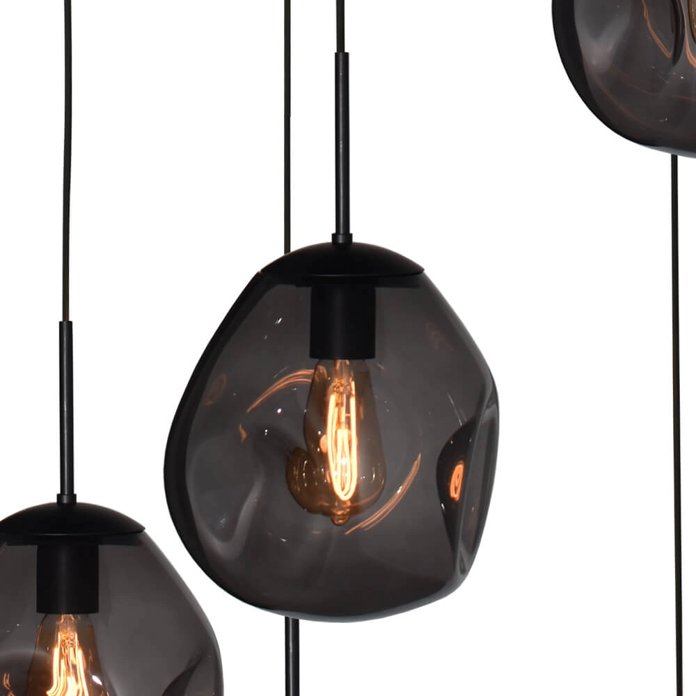 Vide hanglamp Lava 5x smoke glas Ø 24cm Masterlight 8718121286587