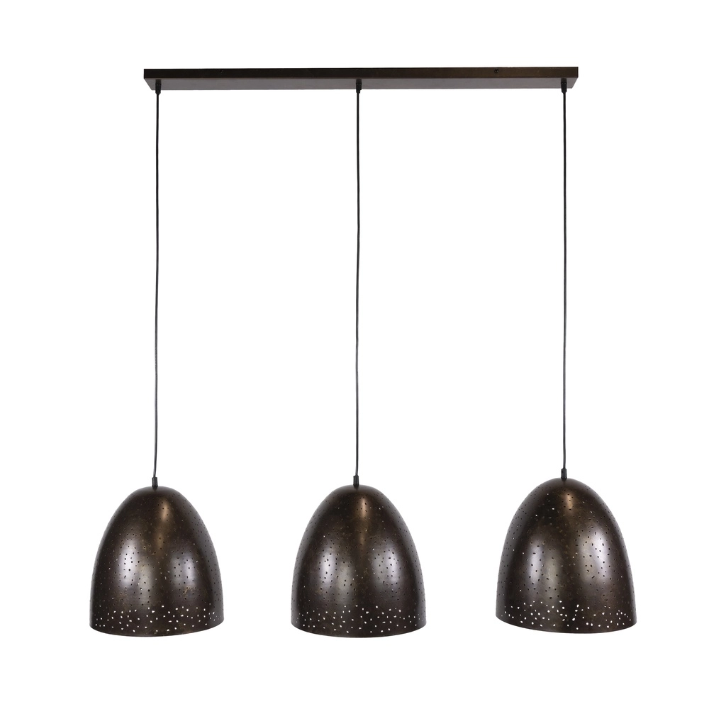 Eetkamer hanglamp Kosmos 3L - E27 - Urban bruin Lyora 8716803512238