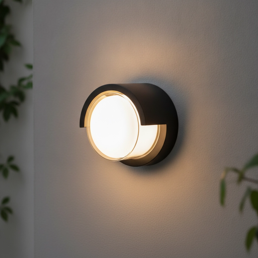 Design wandlamp Max rond grijs