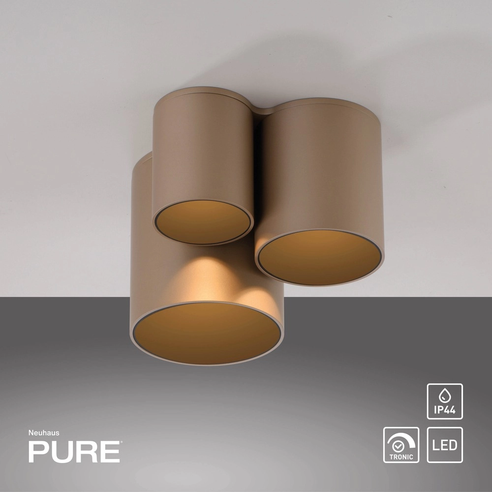 3L plafondlamp Pure Point bronce Paul Neuhaus 4012248395721