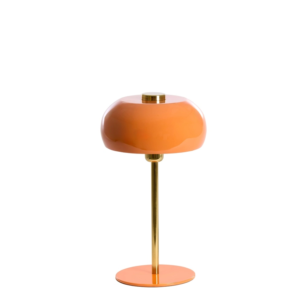 Tafellamp Surin Ø 23cm - glans oranje met goud Light & Living 8717807740955