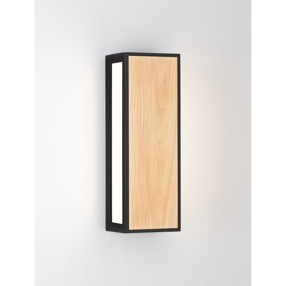 Wandlamp Astral antraciet met hout Lyora 5212017449948