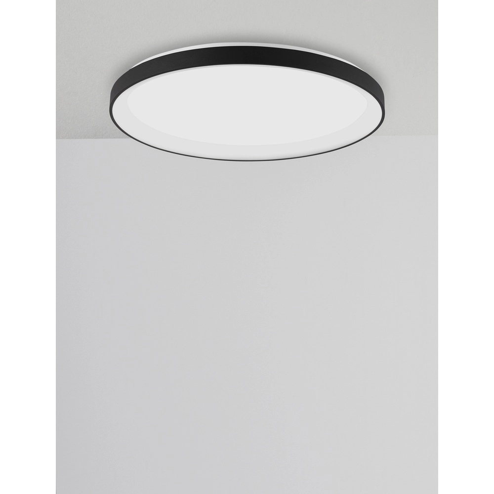 Design plafonniere Pertino Ø 48cm zwart Lyora 5212017445995