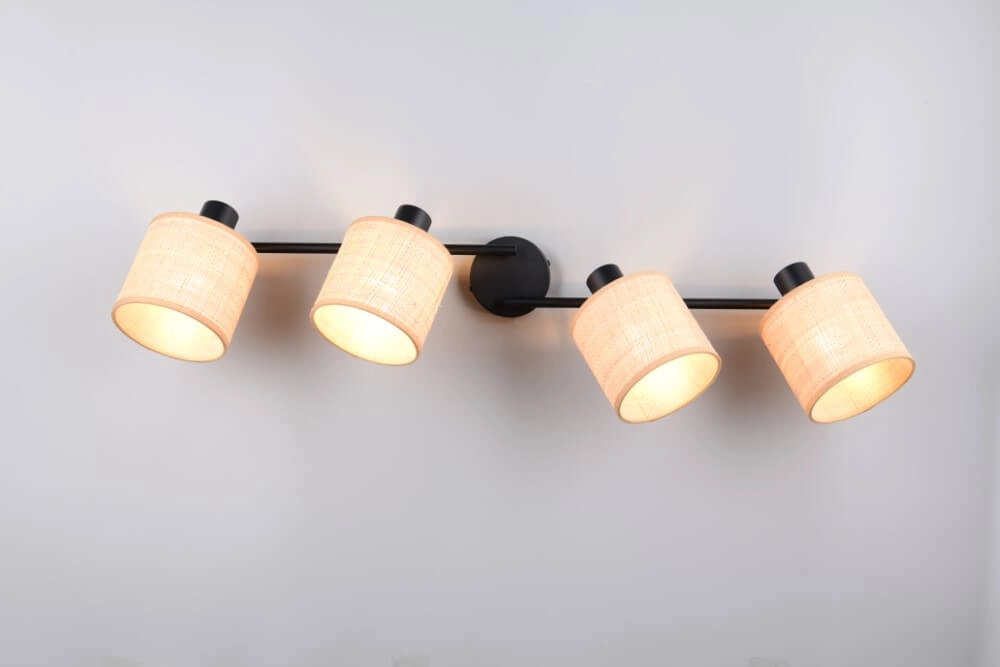 4-lichts plafondlamp Aimee met crème kappen Trio 4017807637359