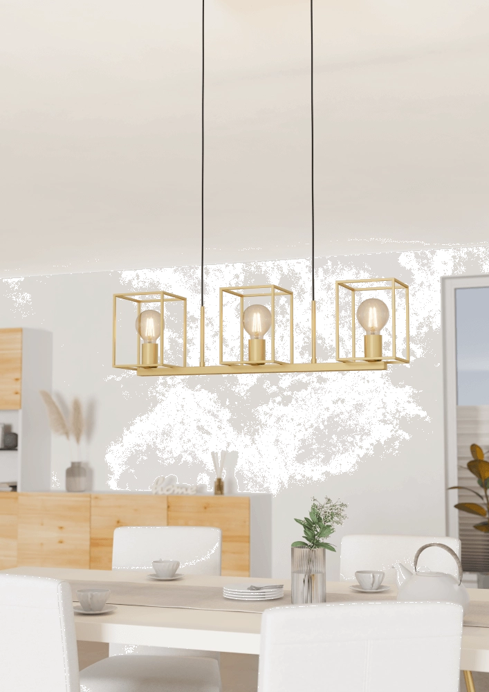 Gouden eettafel hanglamp Cumiole Eglo 9008606243754