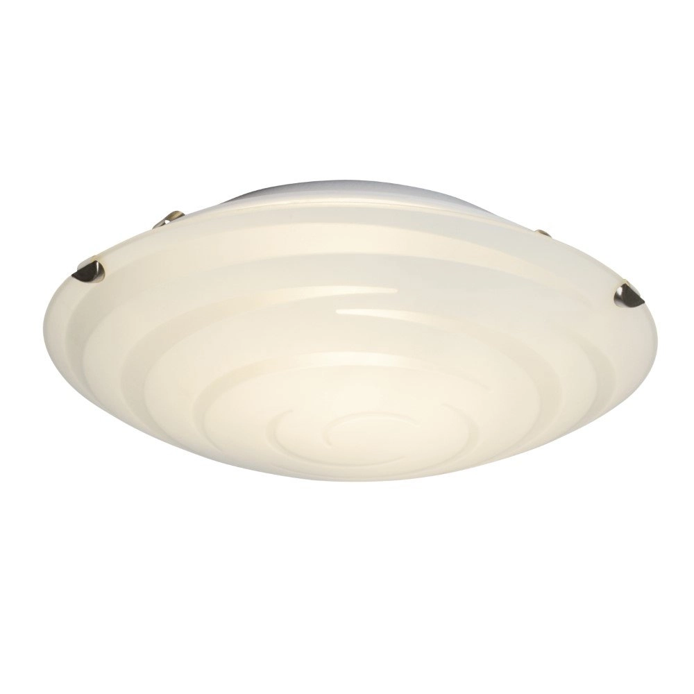 Tijdloze plafondlamp Melania Ø 25cm structuur wit