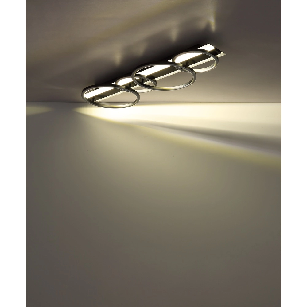 Zwarte plafondlamp Norberto 4 ringen Globo 9007371575831