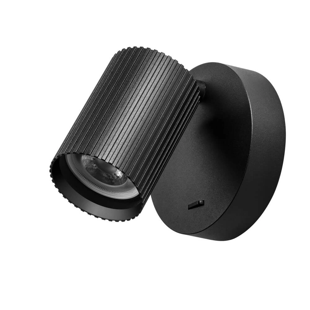 Wandspotje Onis zwart - met schakelaar Lyora 4255805302309