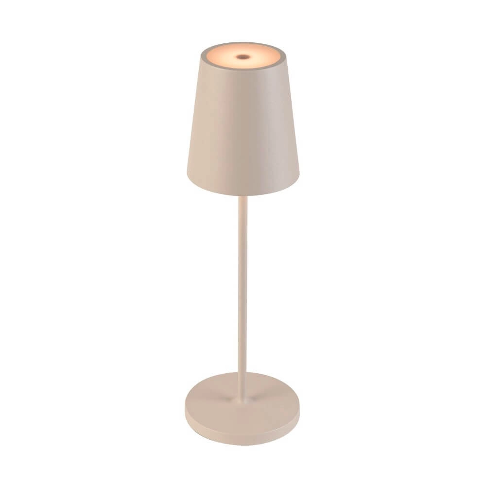Buiten tafellamp Vinolina Two beige - oplaadbaar