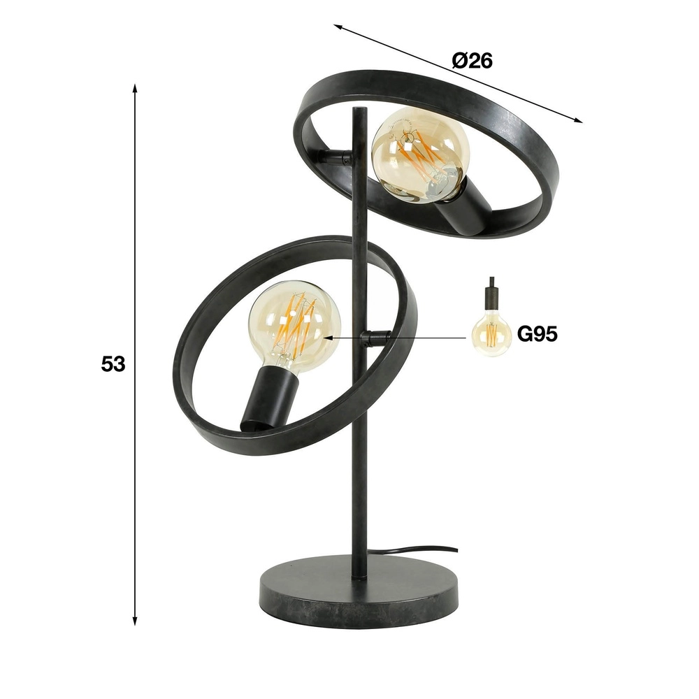 Ringen tafellamp Hover 53cm hoog - charcoal Lyora 8716803513297